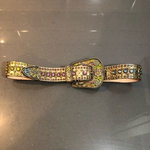 Leather Rock Bronze Wester Belt